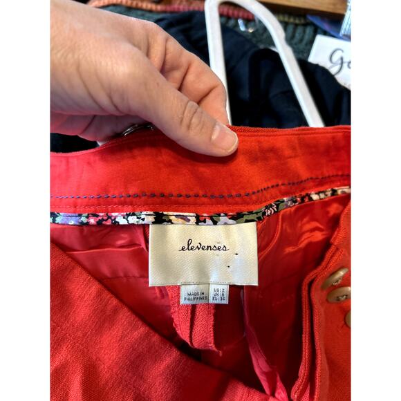 Anthropologie Elevenes Red Linen Blend Pant, size 2 - Picture 5 of 7